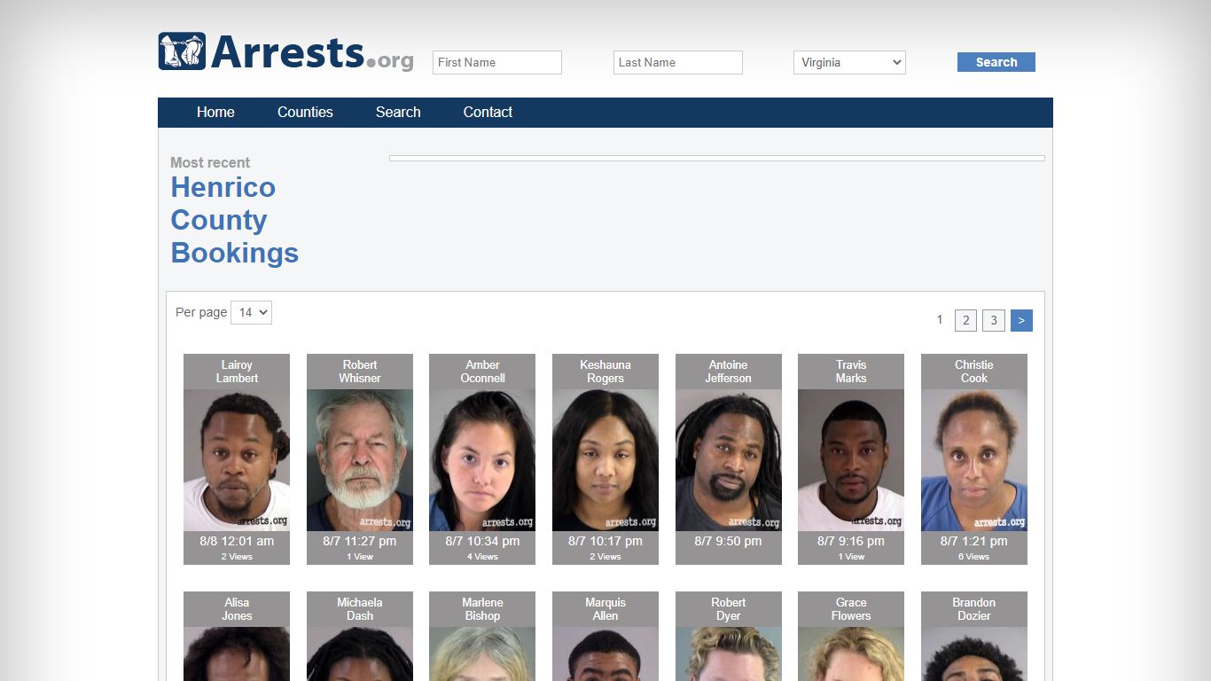 Henrico County Arrests and Inmate Search